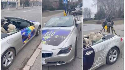 Виталий Ким - Николаевская полиция получила "тачанку" – кабриолет BMW 6 с пулеметом - auto.24tv.ua - Николаев