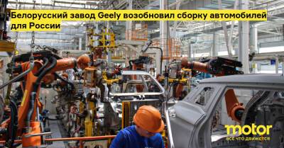 Белорусский завод Geely возобновил сборку автомобилей для России - motor.ru - Россия - Белоруссия
