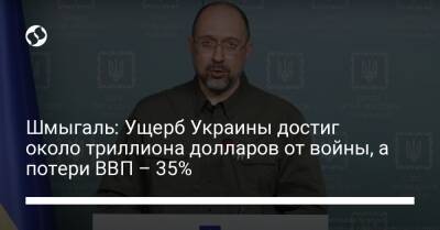 Денис Шмыгаль - Шмыгаль: Ущерб Украины достиг около триллиона долларов от войны, а потери ВВП – 35% - biz.liga.net - Украина - Россия