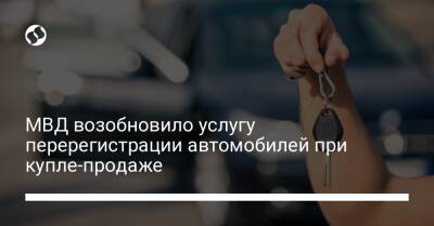 МВД возобновило услугу перерегистрации автомобилей при купле-продаже - biz.liga.net