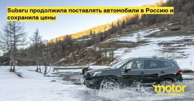Subaru продолжила поставлять автомобили в Россию и сохранила цены - motor.ru - Россия