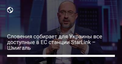 Денис Шмигаль - Словения собирает для Украины все доступные в ЕС станции StarLink – Шмигаль - biz.liga.net - Украина - Евросоюз - Словения - станция Starlink