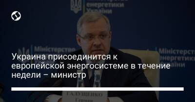 Герман Галущенко - Украина присоединится к европейской энергосистеме в течение недели – министр - biz.liga.net - Украина - Россия - Белоруссия