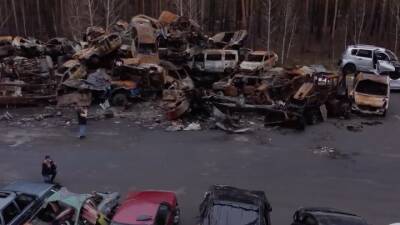 На видео показали еще одно кладбище расстрелянных автомобилей - auto.24tv.ua