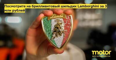 Посмотрите на бриллиантовый шильдик Lamborghini за 3 млн рублей - motor.ru - Италия