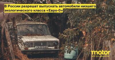 В России разрешат выпускать автомобили низшего экологического класса «Евро-0» - motor.ru - Россия