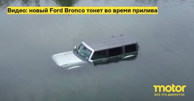 Видео: новый Ford Bronco тонет во время прилива - motor.ru