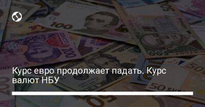 Курс евро продолжает падать. Курс валют НБУ - biz.liga.net - Украина