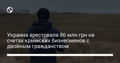 Украина арестовала 86 млн грн на счетах крымских бизнесменов с двойным гражданством - biz.liga.net - Украина - республика Крым