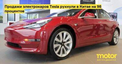 Продажи электрокаров Tesla рухнули в Китае на 98 процентов - motor.ru - Китай - Шанхай