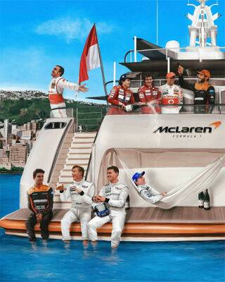 Дэвид Култхард - Ален Проста - В McLaren посвятили своим гонщикам весёлый плакат - f1news.ru - Монако - Княжество Монако