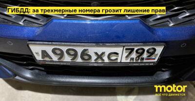 ГИБДД: за трехмерные номера грозит лишение прав - motor.ru