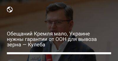 Обещаний Кремля мало, Украине нужны гарантии от ООН для вывоза зерна — Кулеба - biz.liga.net - Украина