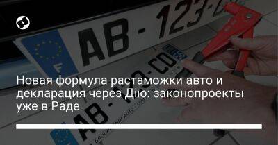 Новая формула растаможки авто и декларация через Дію: законопроекты уже в Раде - biz.liga.net - Украина