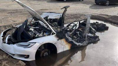 Битая Tesla загорелась через месяц после аварии: видео - auto.24tv.ua - Сша - штат Калифорния - Сакраменто