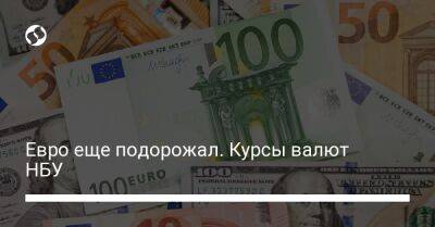 Евро еще подорожал. Курсы валют НБУ - biz.liga.net - Украина - Россия