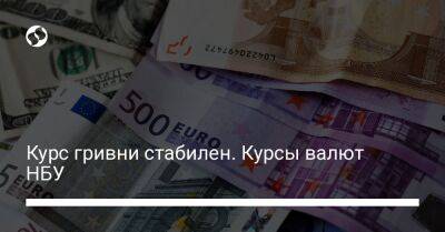 Курс гривни стабилен. Курсы валют НБУ - biz.liga.net - Украина