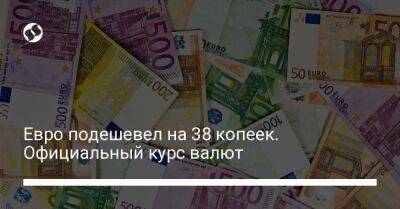 Евро подешевел на 38 копеек. Официальный курс валют - biz.liga.net - Украина