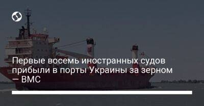 Первые восемь иностранных судов прибыли в порты Украины за зерном — ВМС - biz.liga.net - Украина - Россия