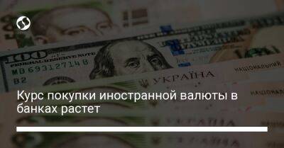 Курс покупки иностранной валюты в банках растет - biz.liga.net