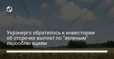 Укрэнерго обратилось к инвесторам об отсрочке выплат по "зеленым" еврооблигациям - biz.liga.net - Украина - Россия