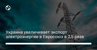 Кадри Симсон - Владимир Кудрицкий - Украина увеличивает экспорт электроэнергии в Евросоюз в 2,5 раза - biz.liga.net - Украина - Евросоюз - Молдавия - Польша