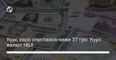 Курс евро спустился ниже 37 грн. Курс валют НБУ - biz.liga.net - Украина