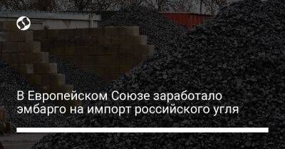 В Европейском Союзе заработало эмбарго на импорт российского угля - biz.liga.net - Россия - Евросоюз - Юар