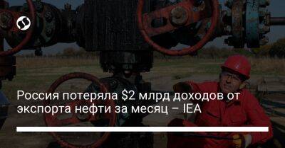 Россия потеряла $2 млрд доходов от экспорта нефти за месяц – IEA - biz.liga.net - Англия - Сша - Южная Корея - Россия - Евросоюз - Япония