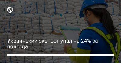 Украинский экспорт упал на 24% за полгода - biz.liga.net - Украина