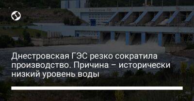 Днестровская ГЭС резко сократила производство. Причина – исторически низкий уровень воды - biz.liga.net