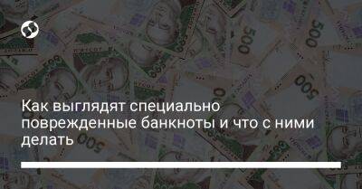 Как выглядят специально поврежденные банкноты и что с ними делать - biz.liga.net - Украина