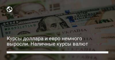 Курсы доллара и евро немного выросли. Наличные курсы валют - biz.liga.net