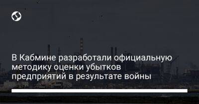 В Кабмине разработали официальную методику оценки убытков предприятий в результате войны - biz.liga.net - Россия