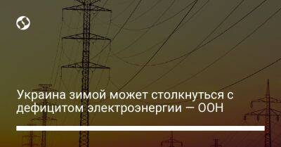 Стефан Дюжаррик - Украина зимой может столкнуться с дефицитом электроэнергии — ООН - biz.liga.net - Украина
