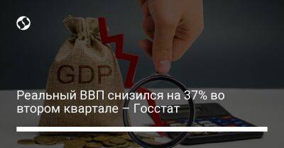 Реальный ВВП снизился на 37% во втором квартале – Госстат - biz.liga.net