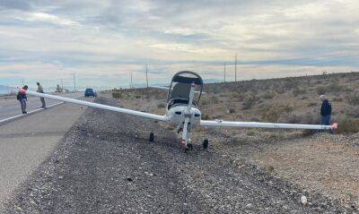 Nissan столкнулся с самолетом на трассе около Лас Вегаса - autocentre.ua - Сша - штат Невада