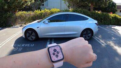Автомобиль Tesla теперь можно открыть с помощью смарт-часов - auto.24tv.ua