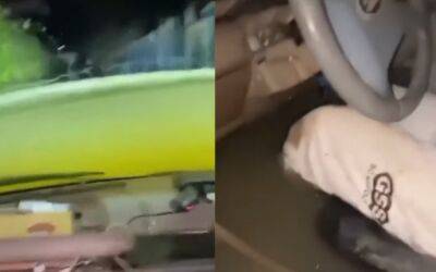 Пассажир заснял изнутри, как машина тонет (видео) - zr.ru