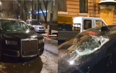 Посмотрите, что стало с Аурусом после прилета сосульки (видео) - zr.ru - Москва
