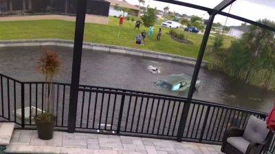 Dodge Challenger упал в канал вместе с водителем (видео) - autocentre.ua - Сша - штат Флорида - county Dodge