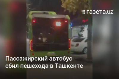 Пассажирский автобус сбил пешехода в Ташкенте - gazeta.uz - Узбекистан - Ташкент
