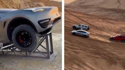 Tesla Model Y обошел Jeep Wrangler при подъеме на песчаный холм (видео) - autocentre.ua