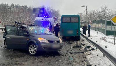 Под Киевом произошла авария с участием автобуса – есть пострадавшие (фото) - autocentre.ua - Киев - Киевская обл.