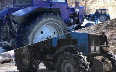 Новый и старый тракторы Беларус — кто кого на голом льду? (видео) - zr.ru - Россия - Ссср - Азербайджан