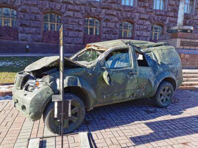 В центре Киева выставлен пострадавший в бою автомобиль «Легиона Свободы» - autocentre.ua - Киев - Украина