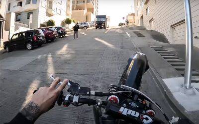 Кен Блок - Дикая езда на кроссовом мотоцикле по Сан-Франциско (видео) - zr.ru - Сан-Франциско