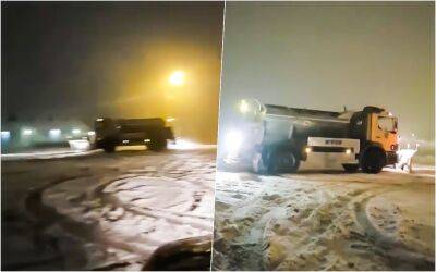 Дрифт снегоуборочной машины попал на видео - zr.ru - Румыния