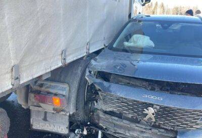 Водитель Peugeot пострадал в столкновении с грузовиком на трассе М11 в Тверской области - afanasy.biz - Тверская обл.