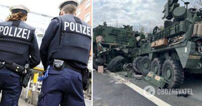 В Германии столкнулись несколько бронеавтомобилей армии США - фото - obozrevatel.com - Украина - Германия - Сша - Чехия - Амберг